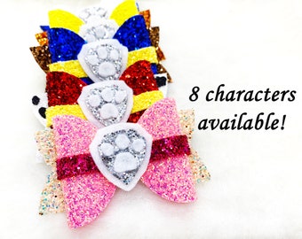 Dog Patrol Hair Bow: Puppy Rescue, Baby Headband or Clip