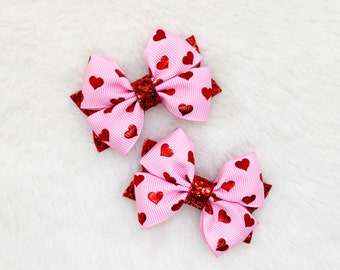 Valentine's day Hair bows | Red heart valentine's day baby bow headband | valentine's day gift for girls | valentine's day accessory