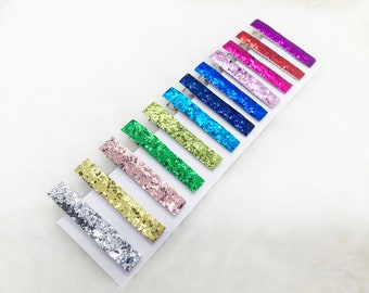 Colorful Glitter Clip | Sparkly Baby Hair Clip | Toddler Girls Hair Clip Gift Set |  Baby Toddler hair Clip | Clips for Bangs