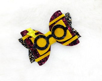 Wizard School Glitter Hair Bow: Baby Toddler Headband