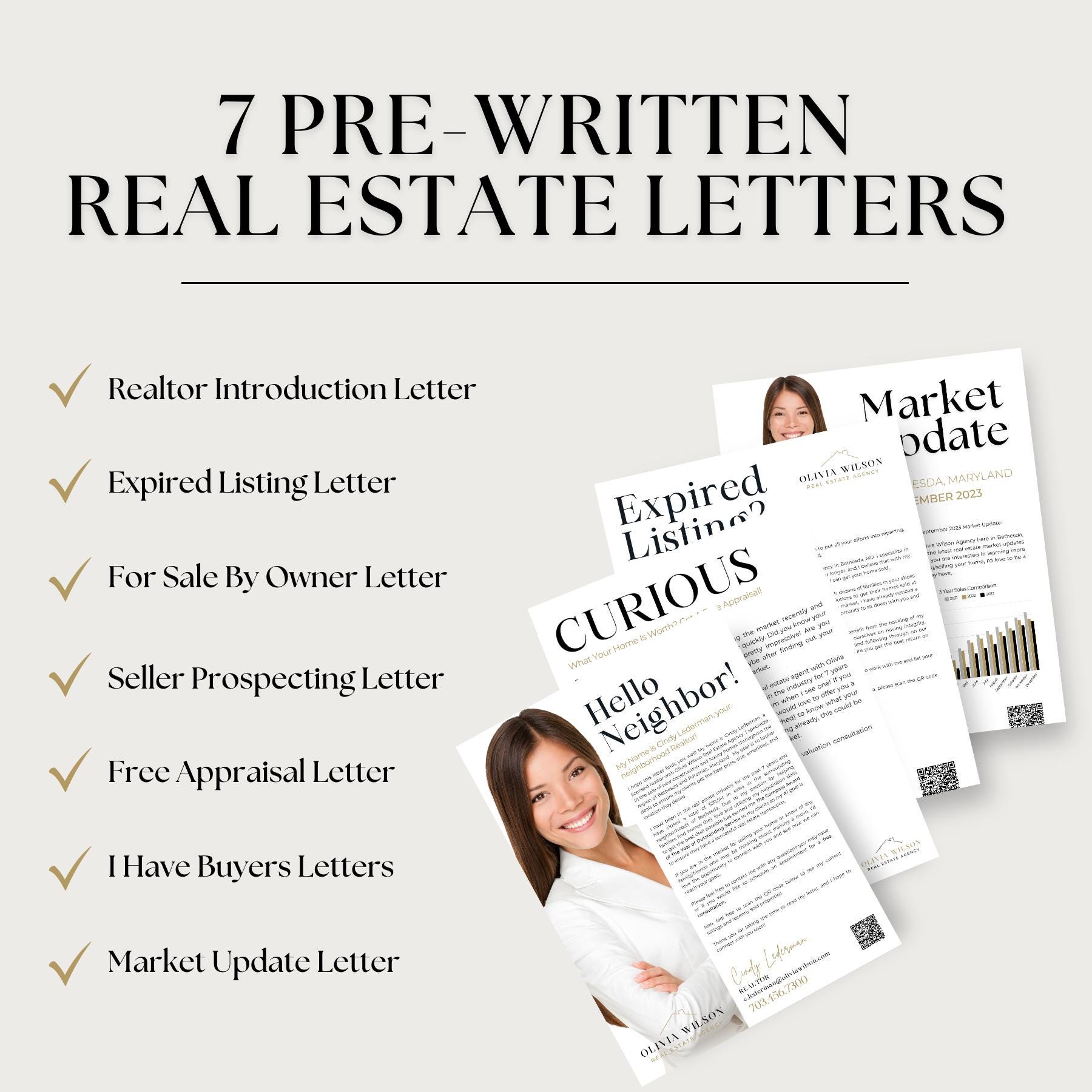 Prospecting Letters For Rentals Real Estate Prospecting Letters, Agent Mailers (canva Template ...