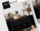 Modern Open House Real Estate Flyer, Realtor Template, Open House Template, Canva Template Digital Download