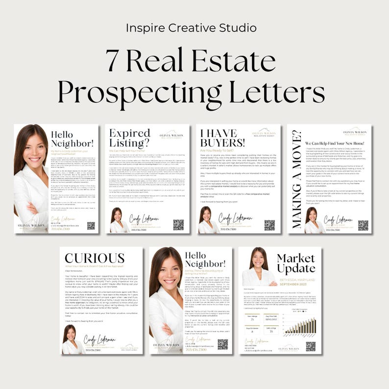 Prospecting Letters For Rentals Real Estate Prospecting Letters, Agent Mailers (canva Template ...
