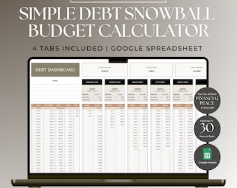 Debt Planner, Debt Tracker Google Sheet, Debt Payoff Planner, Budget Planner, Finance Planner