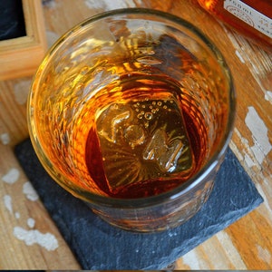 Personalized whiskey ice mold, Monogram ice cube mold, Custom ice tray, Custom silicone ice cube mold, Letter ice mold, Initial whiskey ice