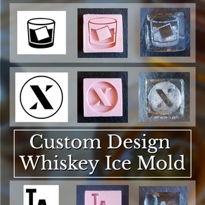Custom design whiskey ice mold, Ice cubes based on your image, Logo ice cubes, Custom image silicone ice mold, Personalized logo whiskey ice