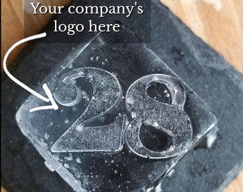 Corporate gift | Custom whiskey ice mold with company logo, Personalized gifts for staff, employees, Corporate logo gift, Company ice cubes