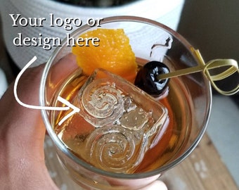 Custom design whiskey ice mold, Ice cubes based on your image, Logo ice cubes, Custom image silicone ice mold, Personalized logo whiskey ice