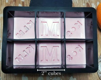 Custom ice mold, Letter ice cubes, Monogram ice mold, Personalized mon –  Speakeasy Ice Molds