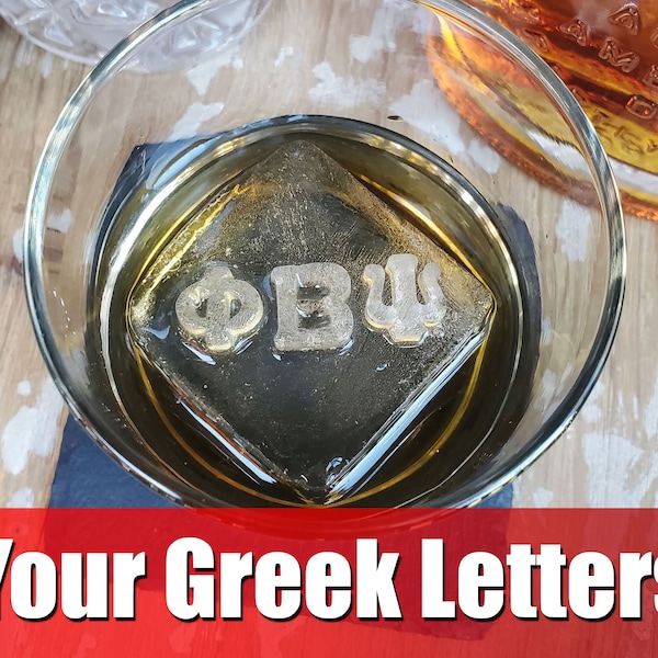 Personalized college graduation gift idea 2022 | Custom Greek fraternity letters whiskey ice mold, Sorority alumni, Fraternity logo gift