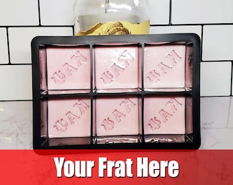 Custom Greek fraternity letters whiskey ice mold | Kappa Alpha Psi ice cubes, Personalized graduation gift with your Greek letters