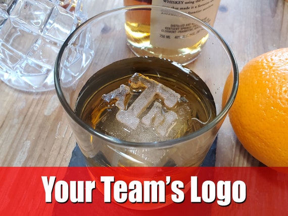 College Football Logo Whiskey Ice Mold, Custom College Logo