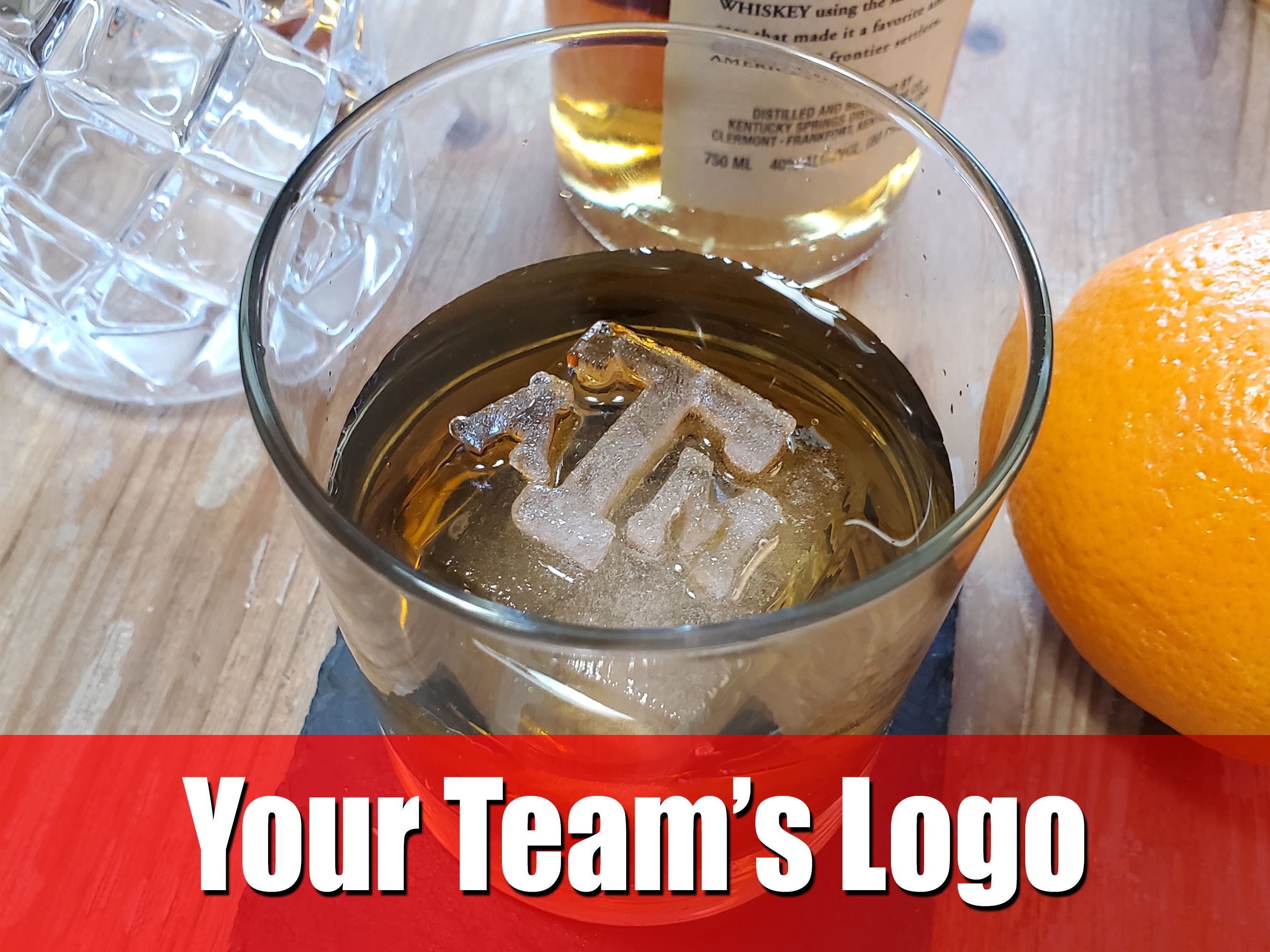 College football whiskey ice mold, Custom college logo whiskey ice cub –  Speakeasy Ice Molds