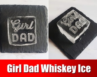 Girl Dad whiskey ice cube mold | Whiskey lover gift for new girl dad, Fathers Day gift idea, Unique girl dad present, Silicone king ice tray