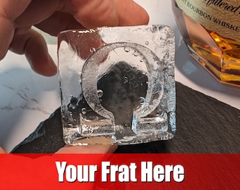 Personalized Greek Life whiskey ice mold | Omega Psi Phi custom ice cubes, Greek fraternity letter, Sorority alumni, College graduation 2024