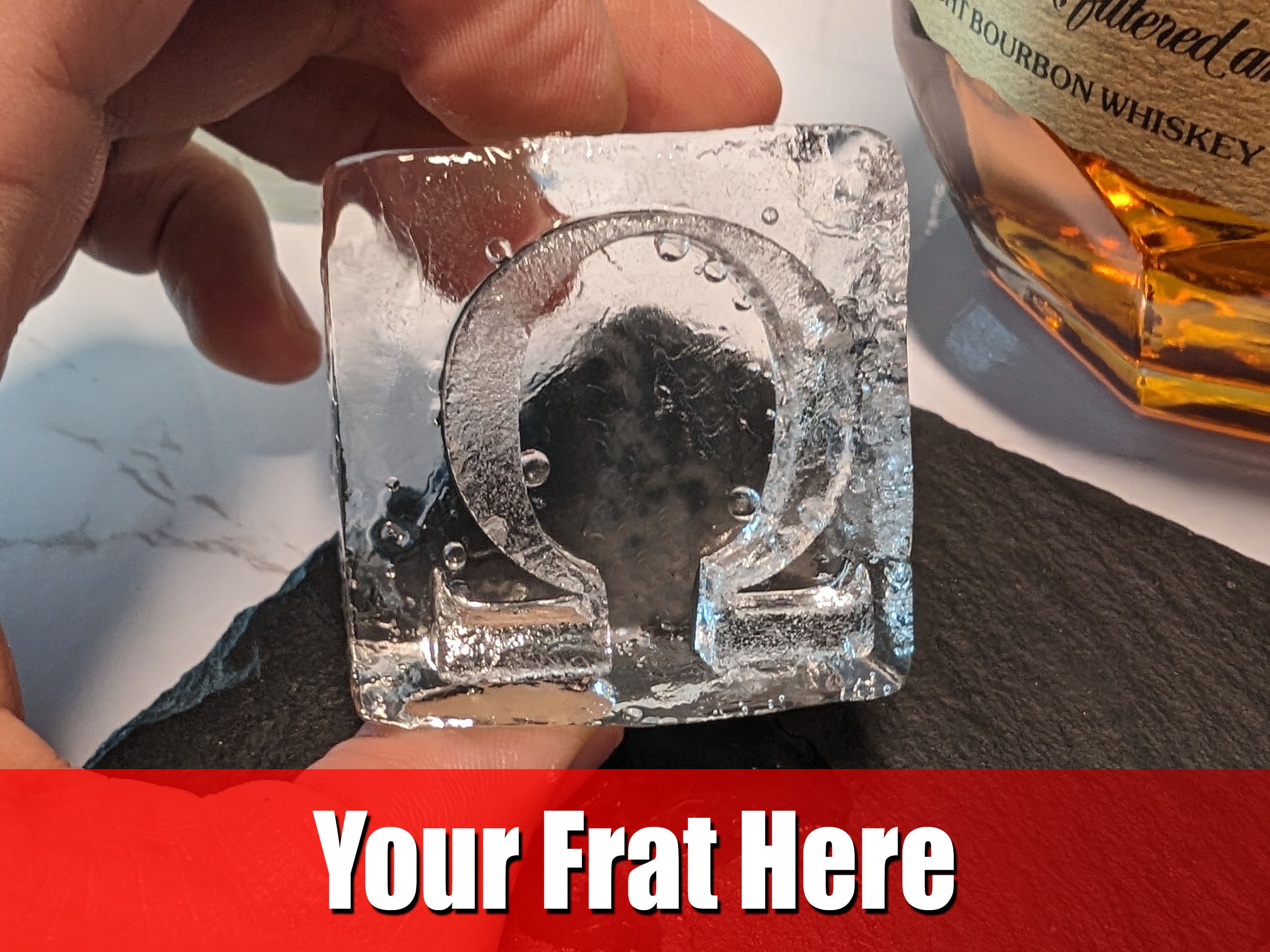 Personalized Greek Life whiskey ice mold | Omega Psi Phi custom ice cubes, Greek fraternity letter, Sorority alumni, College graduation 2024