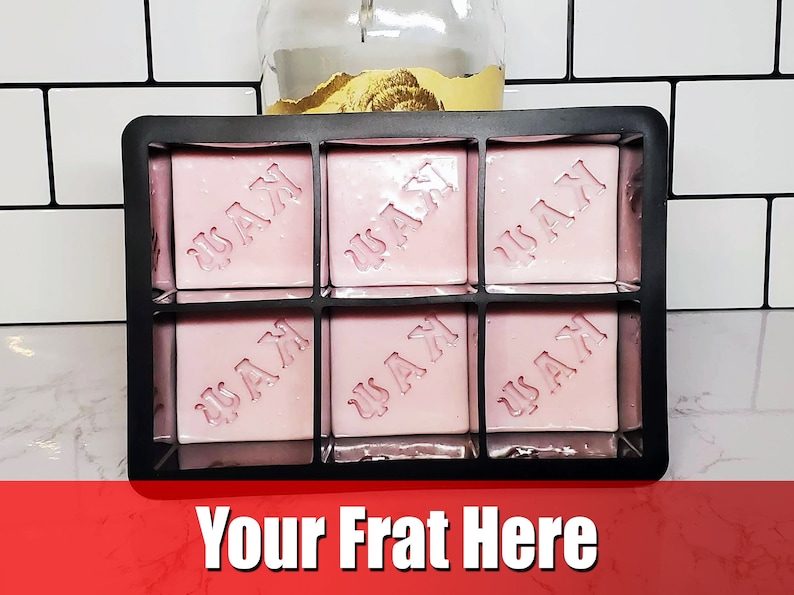 Custom Greek fraternity letters whiskey ice mold Kappa Alpha Psi ice cubes, Personalized graduation gift with your Greek letters image 1