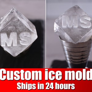 Unique Fathers Day gift idea 2023 | Custom silicone king ice cube mold, Personalized whiskey gift for Dad Him Men, Personalized ice cubes