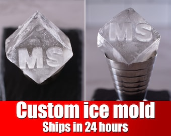 Custom ice mold, Letter ice cubes, Monogram ice mold, Personalized mon –  Speakeasy Ice Molds