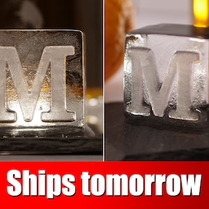 Fathers Day gift idea for hard-to-shop-for guys 2025 | Custom silicone whiskey ice cube mold, Personalized whiskey gift, Monogram Ice mold