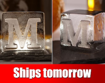 Personalized whiskey ice mold, Monogram ice cube mold, Custom ice tray –  Speakeasy Ice Molds