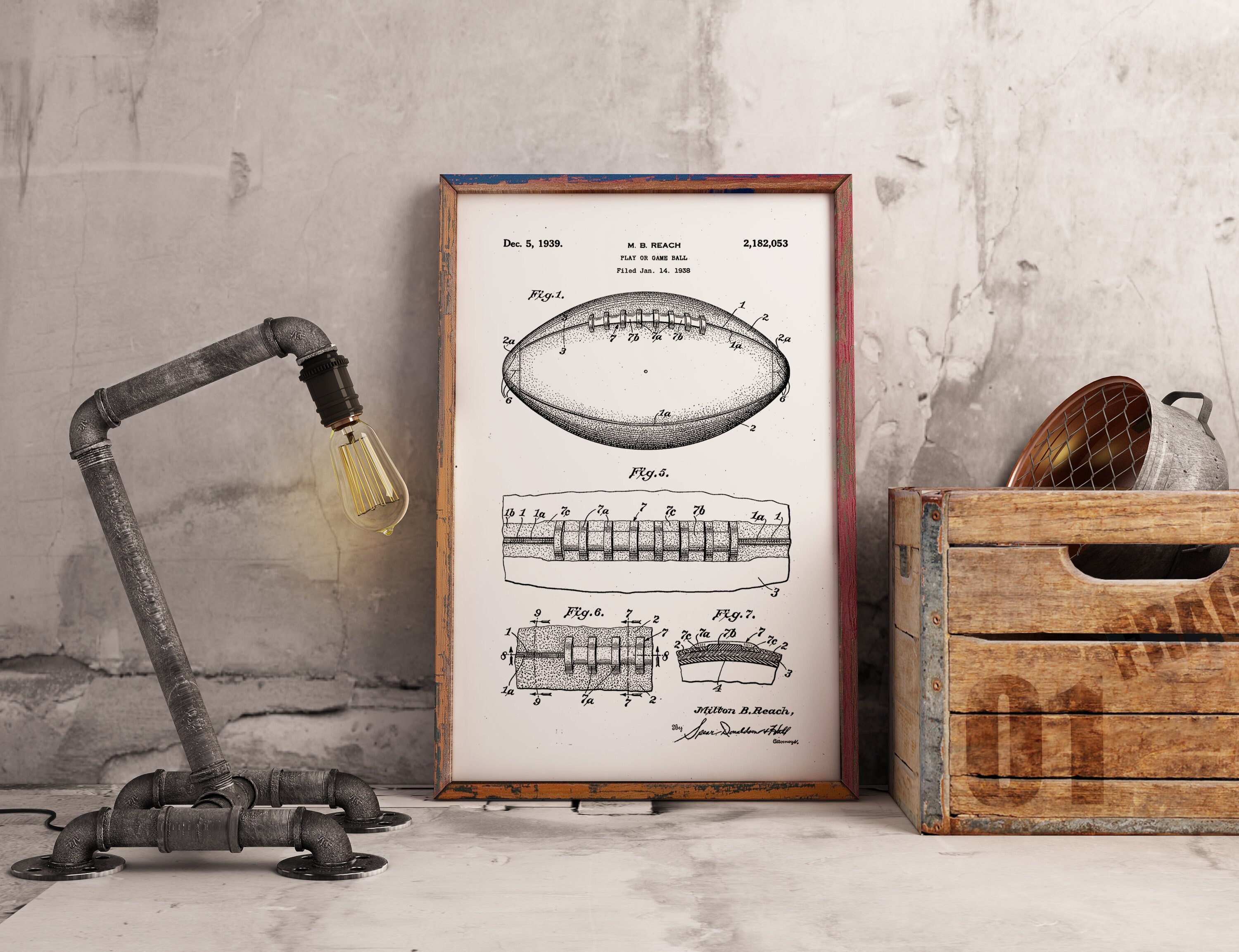 Rugby Ball Patent of Invention Poster A5 A4 A3 Etsy