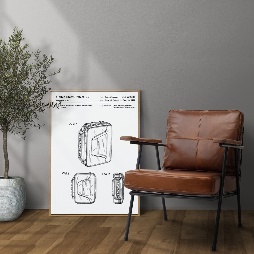 Sony Walkman Invention Patent A4 Poster A3 Hairstyle Original Patent ...
