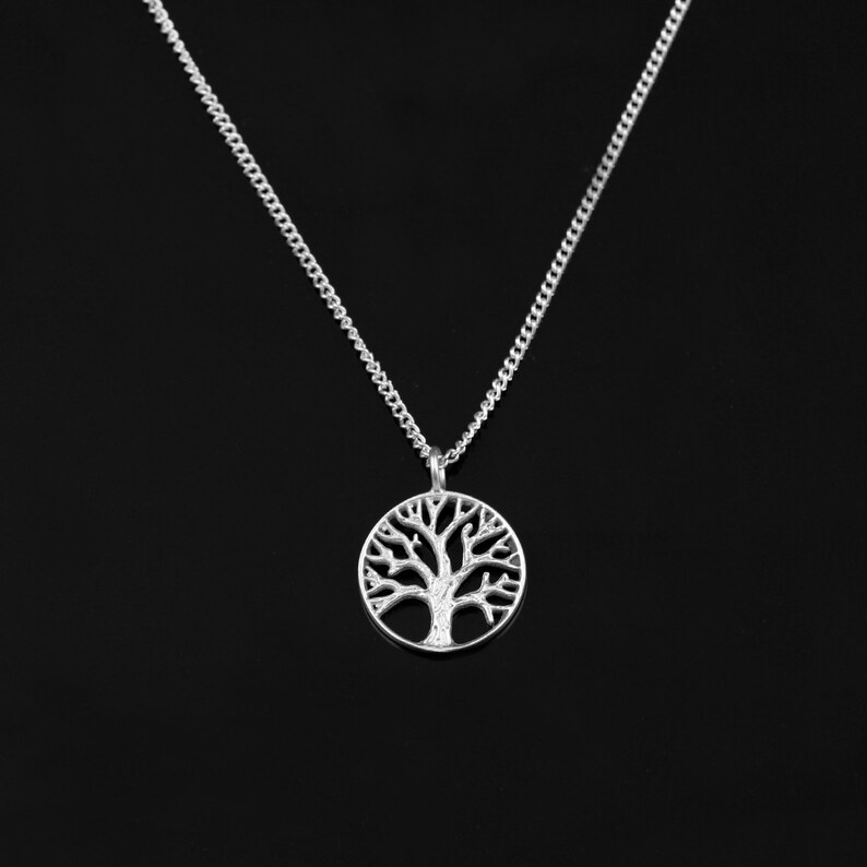 Tree Of Life Charms Sterling SilverLong Necklace Charm image 0