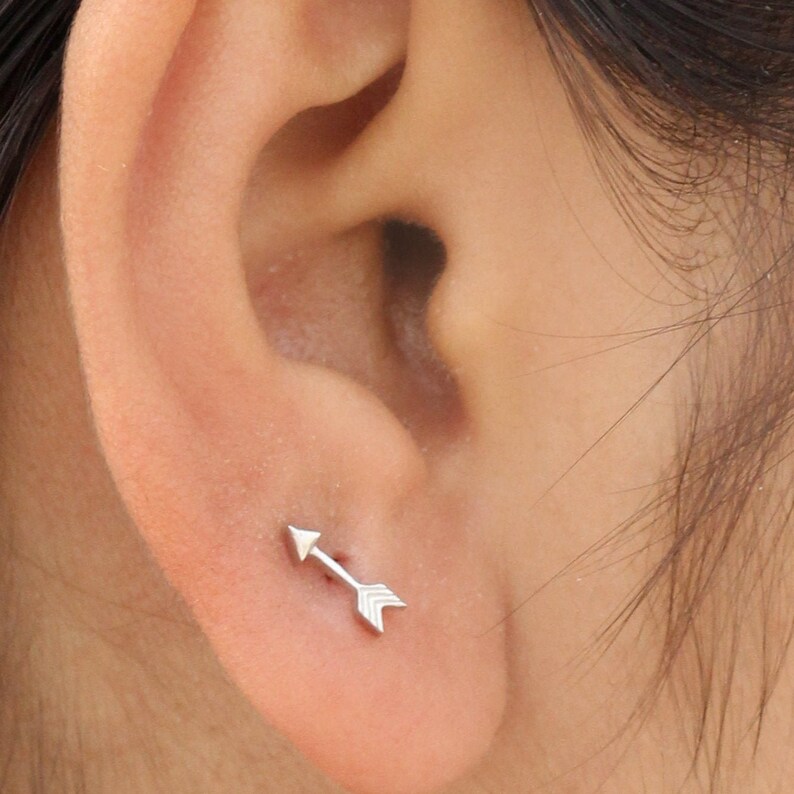 Arrow Stud Earrings Arrow Earrings Silver Arrow Earrings image 0