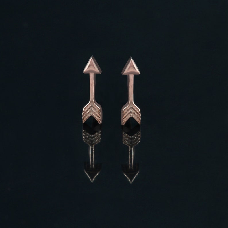 Arrow Stud Earrings Arrow Earrings Silver Arrow Earrings image 0