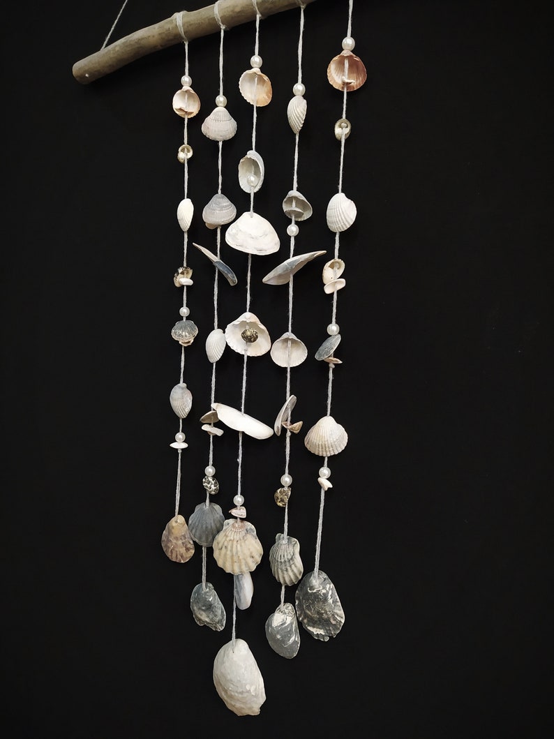 Driftwood and seashell wall hanging Boho decor Sea shell Etsy