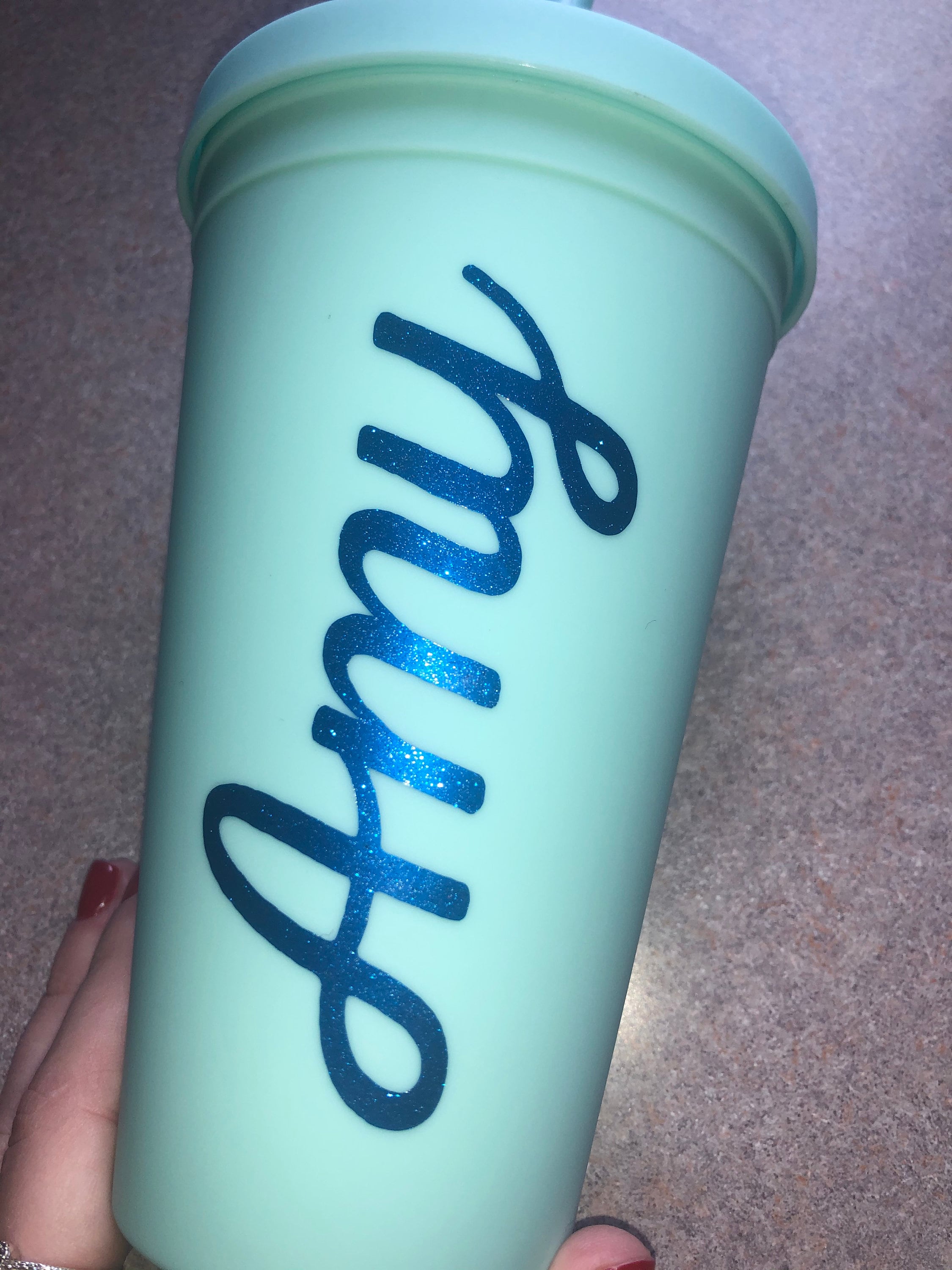 Personalized BLACK Matte 16oz Tumbler Etsy