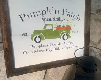 Fall Pumpkin patch sign