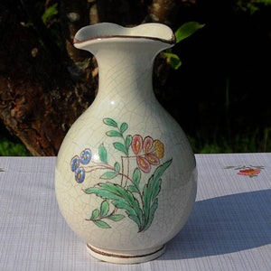 Mid Century Upsala Ekeby Hand Painted Vase by Anna Lisa Thompson, Swedish Pottery, Mid Century Vase, Mid Century Home Decor