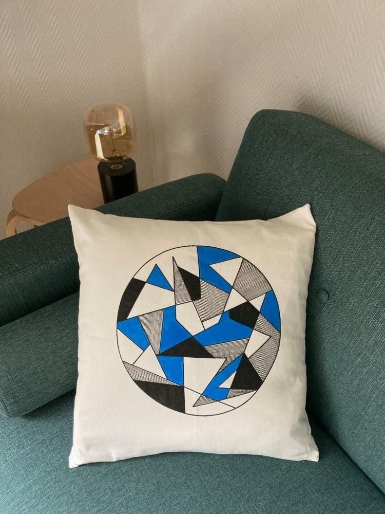 Housse de Coussin Minimaliste Personnalisable Géométrique Geo