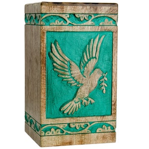 Rosewood Tree of Life Cremation Urn for Human Ashes - Wooden Box Urn for Pets - Handmade Adult Funeral Urns - Personalized Pet Urn