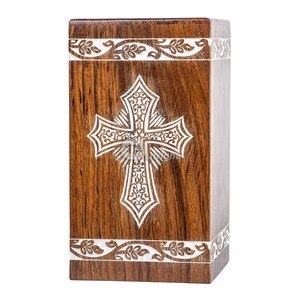 Rosewood Tree of Life Cremation Urn for Human Ashes - Wooden Box Urn for Pets - Handmade Adult Funeral Urns - Personalized Pet Urn
