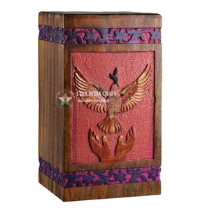 Rosewood Tree of Life Cremation Urn for Human Ashes - Wooden Box Urn for Pets - Handmade Adult Funeral Urns - Personalized Pet Urn