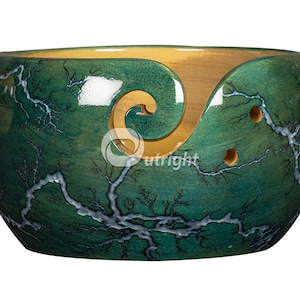 OUTRIGHT Cuenco grande de madera hecho a mano para tejer ganchillo, perfecto soporte para hilo, cuenco de palisandro para regalo de Navidad del Día de la Madre