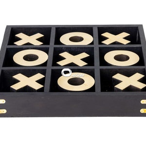 Tic Tac Toe Tabletop Game Set - XOX game for kids, Tic Tac Toe game for kids, handcrafted wooden Tic Tac Toe, coffee table game, Crossnought