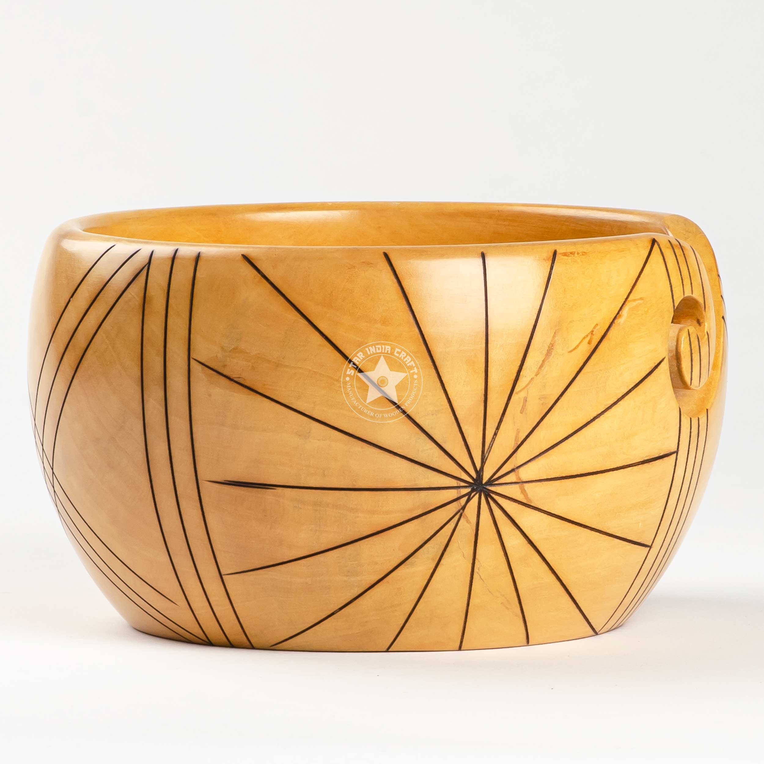 Handmade Wooden Yarn Bowl for Knitting Crocheting Rosewood Etsy