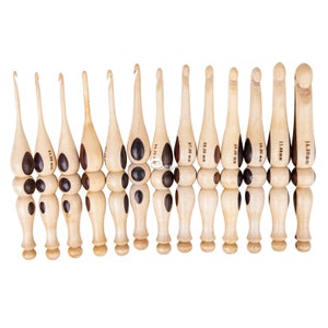 Handmade Wooden Crochet Hooks and Crochet Holder Crochet Hooks Organizer Crafts Organizer Sewing Supplies Storage Various Sizes hooks