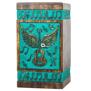 Handmade Rosewood Urn for Human Ashes - Tree of Life Wooden Box - Personalized Cremation Urn for Ashes Handcrafted - Large Wooden Urn Box
