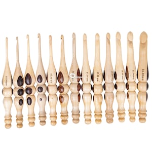 Handmade Wooden Crochet Hooks and Crochet Holder Crochet Hooks Organizer Crafts Organizer Sewing Supplies Storage Various Sizes hooks