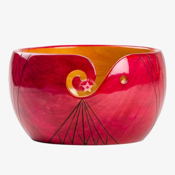 Wooden Knitting Bowl Etsy