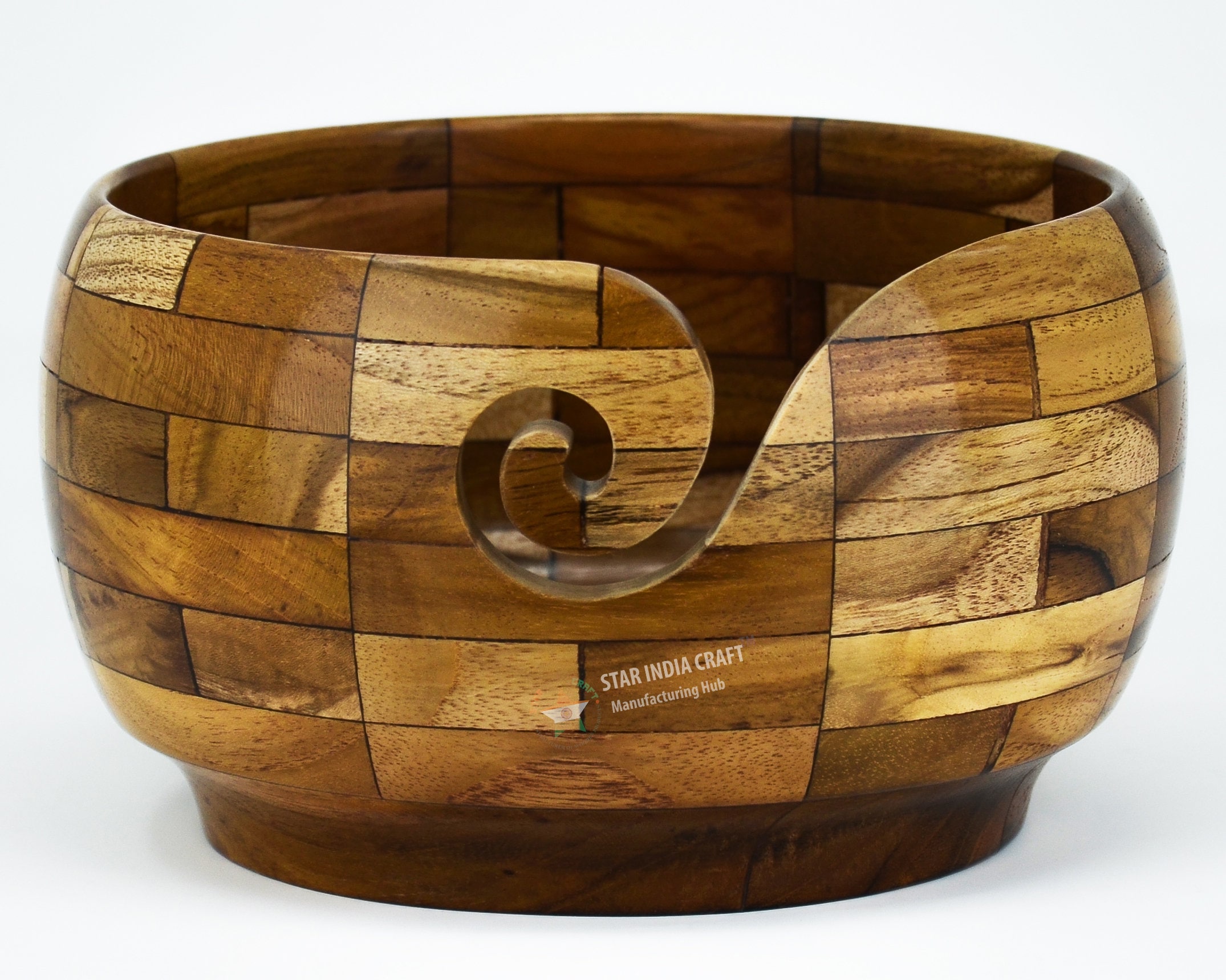 Handmade Rosewood Yarn Bowl for Knitting & Crocheting Yarn Etsy