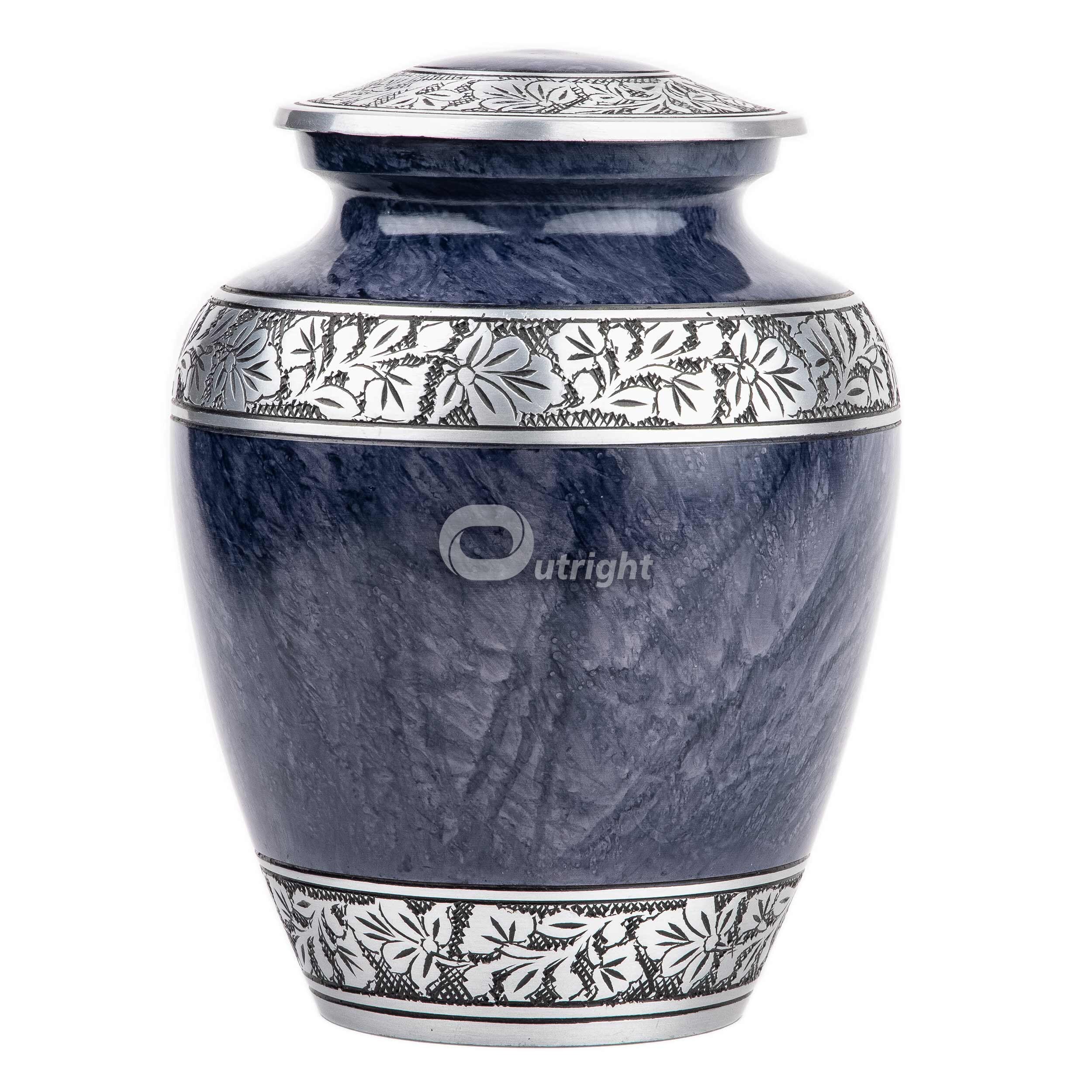 Elite Cloud Cremation Urn for Human Ashes - Solid Adult Metal Urn Handcrafted - 9.5x7" - OUTRIGHT
