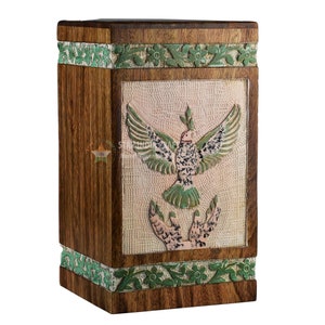 Rosewood Tree of Life Cremation Urn for Human Ashes - Wooden Box Urn for Pets - Handmade Adult Funeral Urns - Personalized Pet Urn
