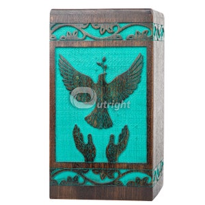Handmade Rosewood Urn for Human Ashes - Tree of Life Wooden Box - Personalized Cremation Urn for Ashes Handcrafted - Large Wooden Urn Box