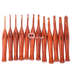 Handmade Wooden Crochet Hooks and Crochet Holder Crochet Hooks Organizer Crafts Organizer Sewing Supplies Storage Various Sizes hooks